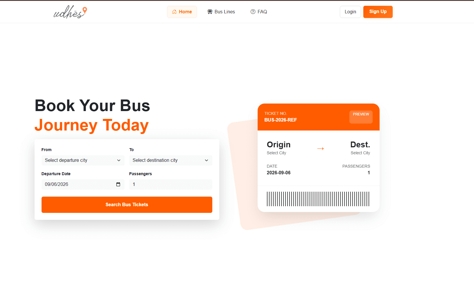 Bus Lines Reservation System — Home